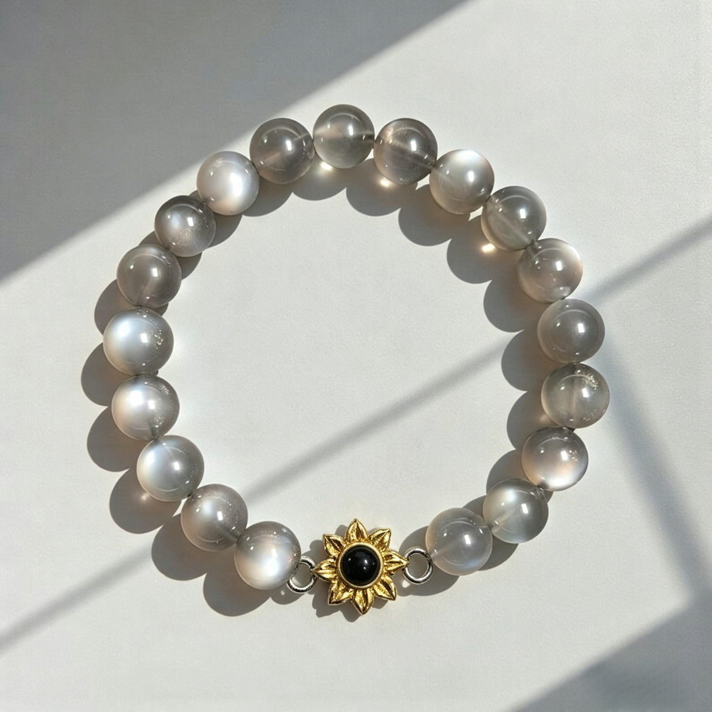 Aurmory · Silver Moonstone Memory Projection Bracelet