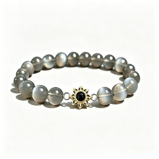 Aurmory · Silver Moonstone Memory Projection Bracelet