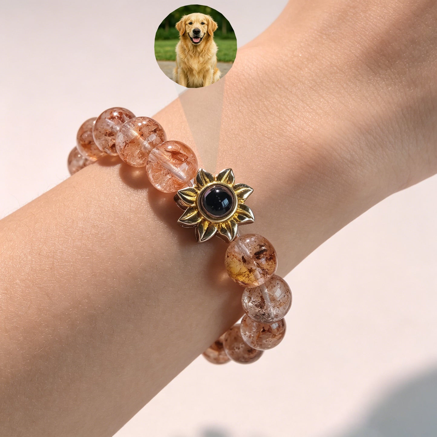 Aurmory · Koi Hematoid Quartz Memory Projection Bracelet