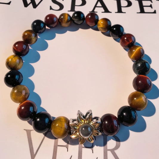 Aurmory · Rainbow Tiger Eye Memory Projection Bracelet