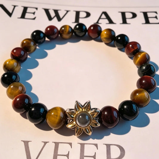 Aurmory · Rainbow Tiger Eye Memory Projection Bracelet