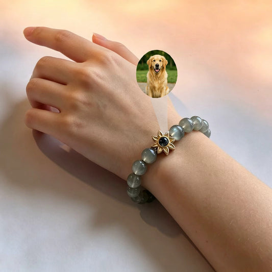 Aurmory · Silver Moonstone Memory Projection Bracelet