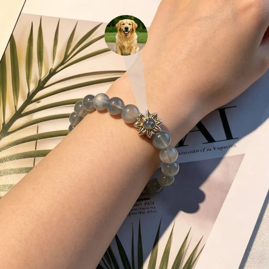 Aurmory · Silver Moonstone Memory Projection Bracelet
