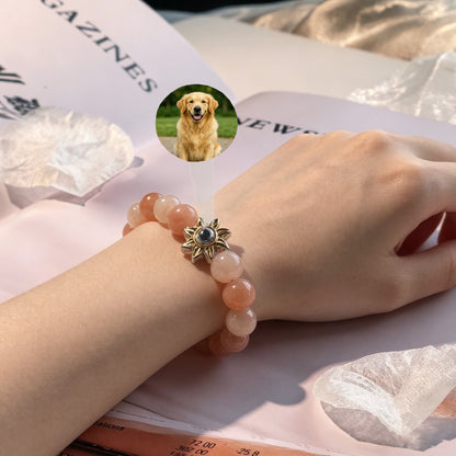 Aurmory · Natural Rainbow Moonstone Memory Projection Bracelet