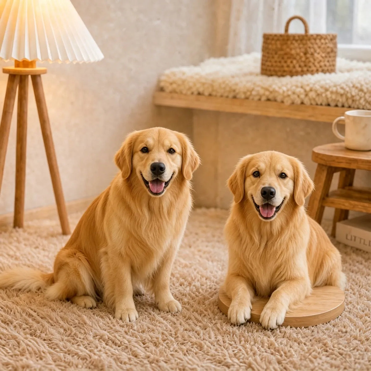 Lifelike wool felt dog sculpture made from pet photos